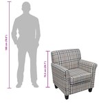 vidaXL Fauteuil avec coussin Crème Tissu