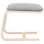 vidaXL Repose-pied Gris clair 51x41x40 cm Tissu