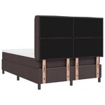 Lit coffre vidaXL avec matelas et LED Marron foncé 140x200 cm Tissu