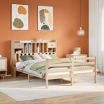 vidaXL Lit bibliothèque sans matelas 140x200 cm bois massif de pin