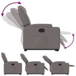 vidaXL Fauteuil inclinable taupe tissu