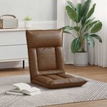 vidaXL Fauteuil de sol ajustable Marron Tissu