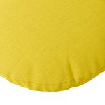 vidaXL Coussins de siège 2 Pièces Jaune clair Ø50 x 19 cm tissu