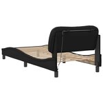 vidaXL Cadre de lit avec LED sans matelas Hvar noir 90x200 cm