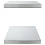 vidaXL Étagères murales 2 Pièces 75x30x3 cm argenté acier inoxydable