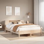 vidaXL Lit bibliothèque sans matelas 160x200 cm bois massif de pin