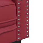 vidaXL Ensemble de canapés Chesterfield 2Pièces rouge bordeaux similicuir