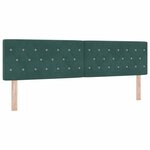 vidaXL Tête de Lit en Velours Argyle Vert foncé 180 cm Velours