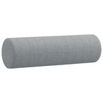 vidaXL Canapé 3 places avec oreillers gris clair 180 cm tissu