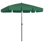 vidaXL Parasol de plage vert 200x125 cm