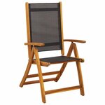 vidaXL Ensemble à manger de jardin 9Pièces bois d'acacia solide textilène