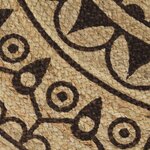 Vidaxl tapis fait à la main jute avec imprimé marron foncé 90 cm