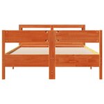 vidaXL Cadre de lit sans matelas cire marron 160x200cm bois pin massif