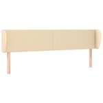 vidaXL Tête de lit avec oreilles Crème 203x23x78/88 cm Tissu