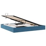 vidaXL Cadre de lit ottoman Bleu foncé 200 x 200 cm Velours