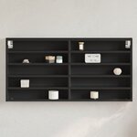 vidaXL Armoire à vitrine noir 100x8 5x50 cm bois d'ingénierie