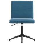 vidaXL Chaise à manger Bleu Velours