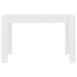 vidaXL Table à manger Blanc 120x60x76 cm Bois d'ingénierie