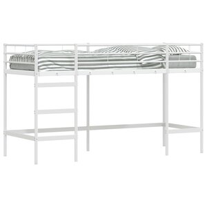 vidaXL Lit mezzanine pour enfants Uni Blanc 75 x 190 cm Acier