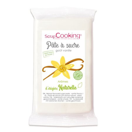 Pâte à sucre blanche goût vanille d'origine naturelle 250g