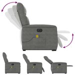 vidaXL Fauteuil inclinable de massage électrique gris foncé