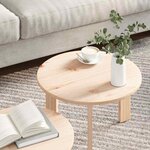 vidaXL Table basse 2 Pièces Naturel 47 5 x 47 5 x 27 cm