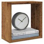 vidaXL Étagères cube murales 2 Pièces vieux bois 30x15x30 cm