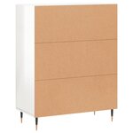 vidaXL Buffet Blanc brillant 69 5x34x90 cm Bois d'ingénierie