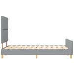 vidaXL Cadre de lit avec tête de lit Gris clair 120 x 190 cm tissu