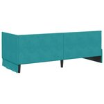 vidaXL Cadre de lit d'angle avec matelas 2 Pièces Turquoise Velours