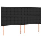 vidaXL Têtes de lit 4 Pièces Noir 80x5x78/88 cm Similicuir