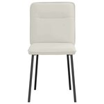 vidaXL Chaises à manger lot de 2 Crème Velours