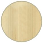 vidaXL Tapis rond naturel clair 60 cm bambou