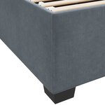 vidaXL Cadre de lit avec matelas Gris foncé 80 x 200 cm Velours