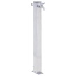 vidaXL Colonne à eau de jardin 60 cm acier inoxydable carré