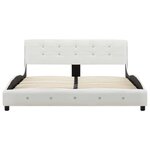 vidaXL Cadre de lit sans matelas blanc similicuir 135x190 cm