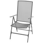 vidaXL Ensemble de chaises de jardin inclinables 3 Pièces anthracite