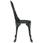 vidaXL Chaise de jardin 2 Pièces Noir 39 x 40 x 87cm Aluminium