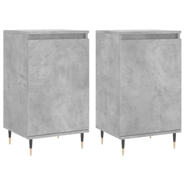 vidaXL Buffets 2 Pièces gris béton 40x35x70 cm bois d'ingénierie
