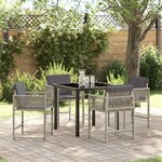 vidaXL Ensemble de salle à manger pour jardin 5 Pièces Gris clair