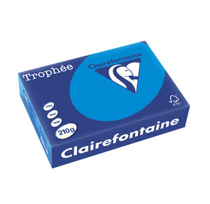 Ramette 250 Feuilles Papier 210g A4 210x297 mm Bleu turquoise CLAIREFONTAINE