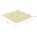 vidaXL Chaises pliables d'extérieur lot de 8 et coussins Bois d'acacia
