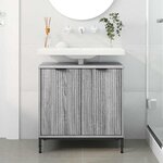 vidaXL Meuble de Lavabo de Salle de Bain avec stockage Gris Sonoma