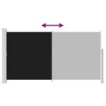 vidaXL Auvent latéral rétractable de patio 170x300 cm Noir