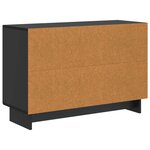 vidaXL Buffet avec tiroir Noir 89 x 34 5 x 60 cm Bois d'ingénierie