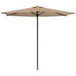 vidaXL Parasol de jardin 270 x 270 cm Polyester Rectangulaire Taupe