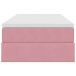 vidaXL Lit avec rangement et matelas Rose 100 x 200 cm Velours