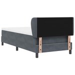 vidaXL Lit à ressorts avec matelas Gris foncé 100 x 200 cm Velours