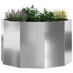 vidaXL Jardinière Argent 60 x 60 x 35 cm Acier galvanisé