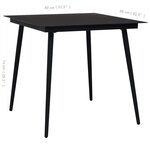 vidaXL Ensemble à manger d'extérieur 5 Pièces résine tressée et verre